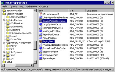 Die Auslagerungsdatei in der Registry von Windows 2000 / XP