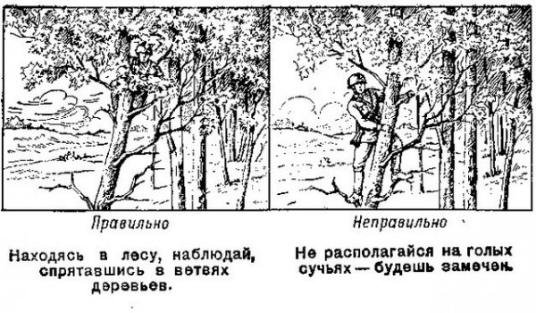 Scout-Erinnerung verkleiden Памятка разведчику по маскировке