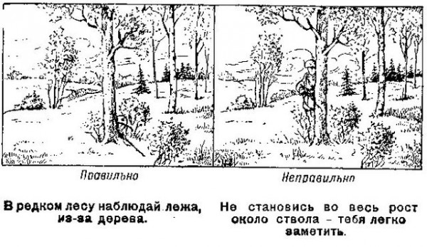 Scout-Erinnerung verkleiden Памятка разведчику по маскировке