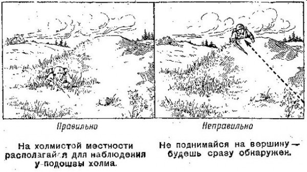 Scout-Erinnerung verkleiden Памятка разведчику по маскировке