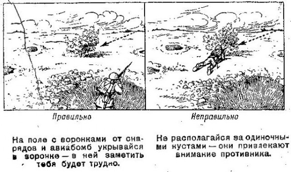 Scout-Erinnerung verkleiden Памятка разведчику по маскировке