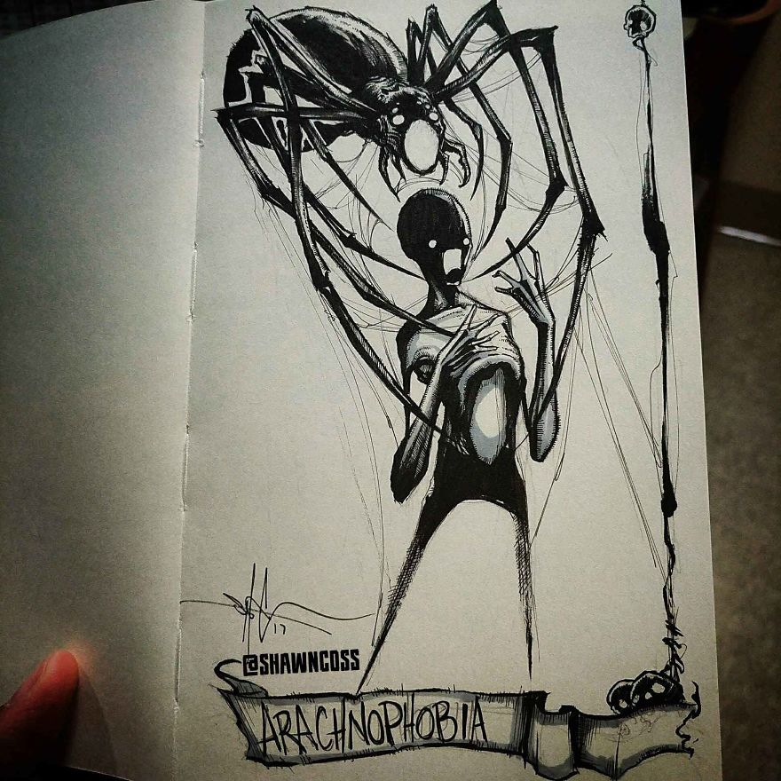 Arachnophobia - Gruselige, beängstigende Bilder über die häufigsten menschlichen Phobien und ihre Beschreibung Арахнофобия - Изображения фобий человека