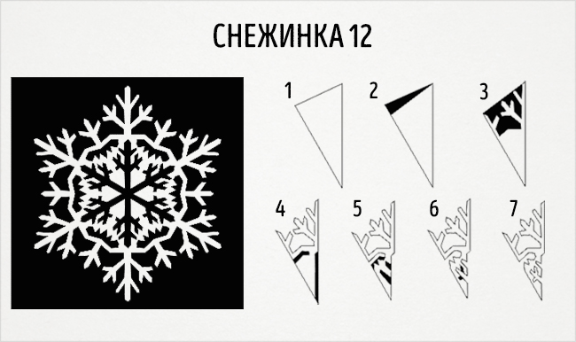 Схемы восхитительных снежинок из бумаги