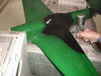 Malerei ein Modellflugzeug