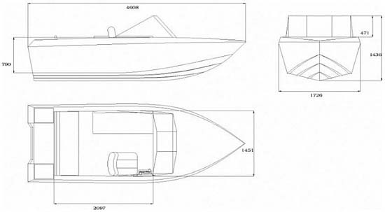 Zeichnungen Motorboot