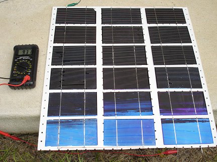 Solar-Panel mit ihren eigenen Händen
