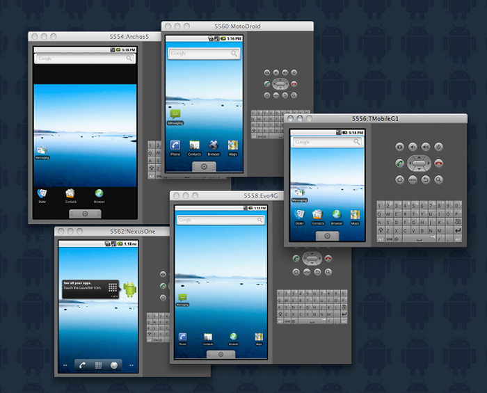Erstellen von Emulatoren im Android Virtual Device-Manager Создание эмуляторов в Android Virtual Device Manager