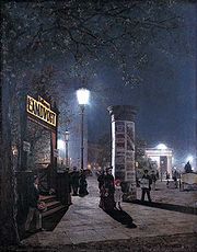 Elektrische Straßenbeleuchtung in Berlin 1884