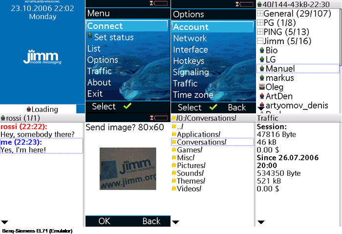 Jimm 0.5.1 auf Siemens CX65