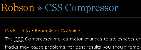 Online-Dienste zu komprimieren und CSS-Code zu optimieren