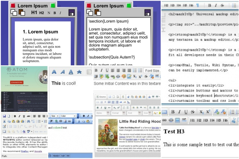 Die besten WYSIWYG-HTML-Editoren WYSIWYG HTML редакторы