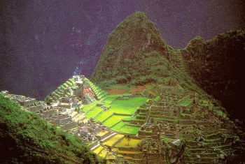 Foto von Ruinen der alten Stadt in Peru.