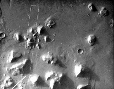 Foto mysteriösen Pyramiden auf dem Mars.