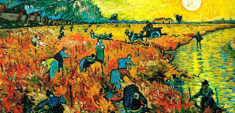 Rote Weinberge in Arles - Meisterwerke von Van Gogh, die jeder kennen sollte Красные виноградники в Арле - Картины Ван Гога, которые должен знать каждый
