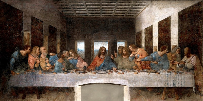 Leonardo da Vinci, das letzte Abendmahl Леонардо да Винчи, «Тайная вечеря»