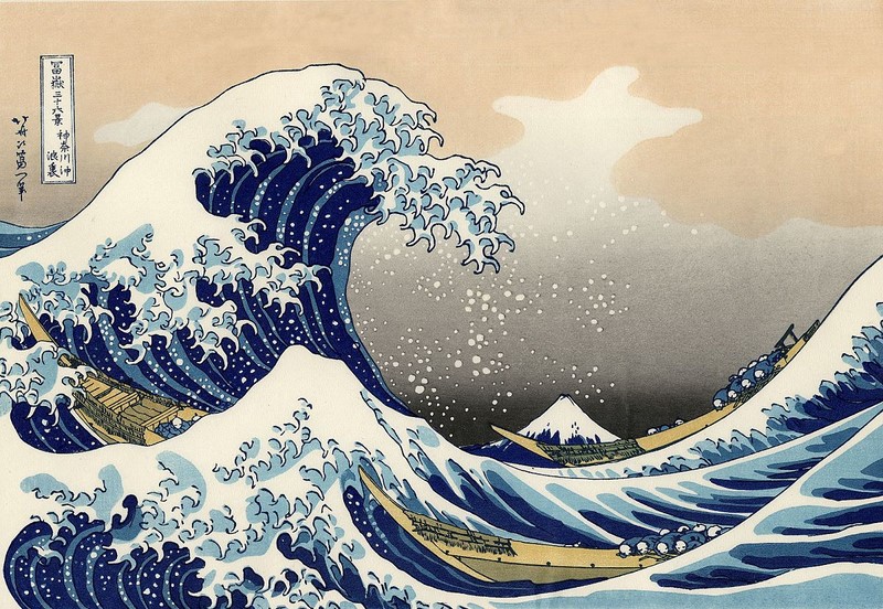 Katsushika Hokusai, "Die große Welle in Kanagawa" Кацусика Хокусай, «Большая волна в Канагаве»