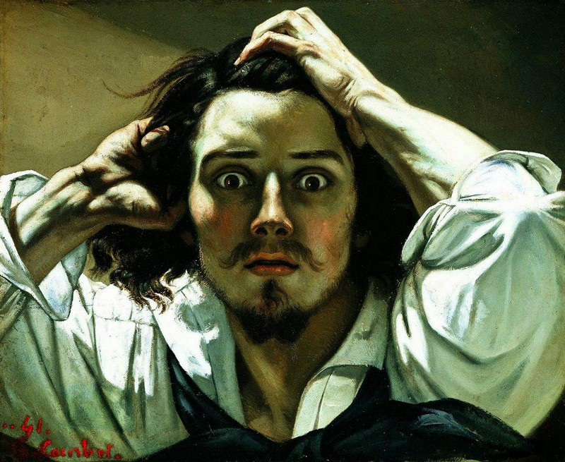 Gustave Courbet, Verzweiflung. Selbstporträt » Гюстав Курбе, «Отчаяние. Автопортрет»