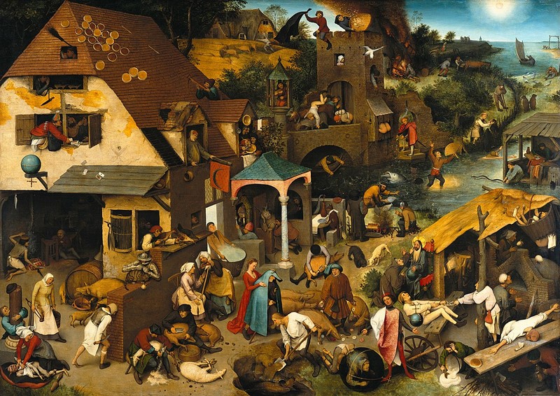Peter Brueghel, flämische Sprichwörter Питер Брейгель, «Фламандские пословицы»