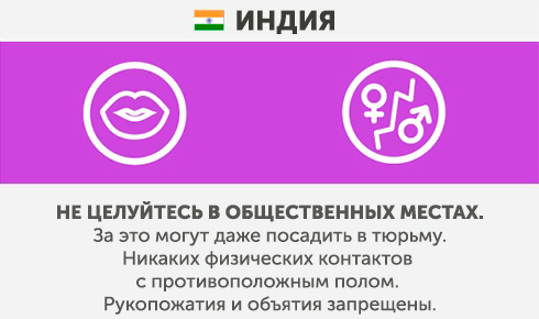 Indien - Was Sie in anderen Ländern nicht tun sollten Индия - Что запрещено делать в других странах