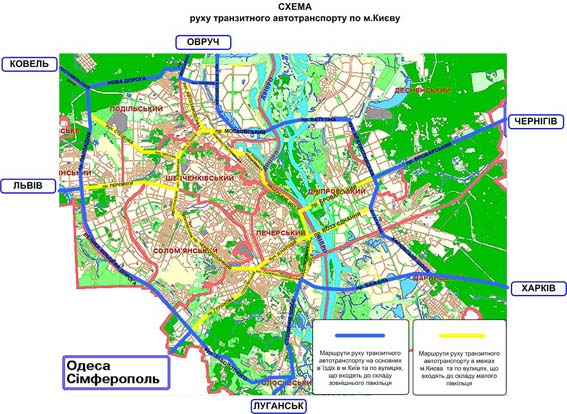 Fahrbewegung der Transitfahrzeuge in Kiew