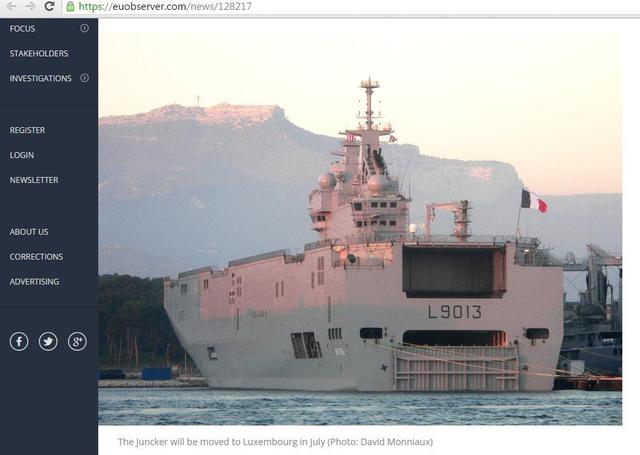 Kreml Medien fiel für Witz EUObserver Aprilscherz über Mistral in Luxemburg. PHOTO Кремлевские СМИ клюнули на первоапрельскую шутку EUObserver про Мистрали в Люксембурге. ФОТО