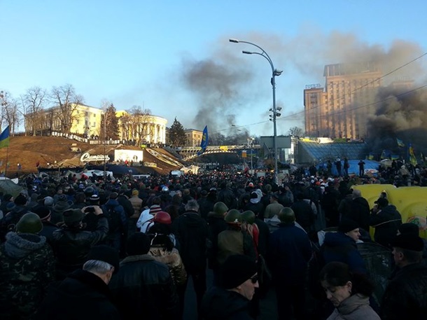 Chronik des Zentrums von Kiew auf 18 bis 20 Februar
