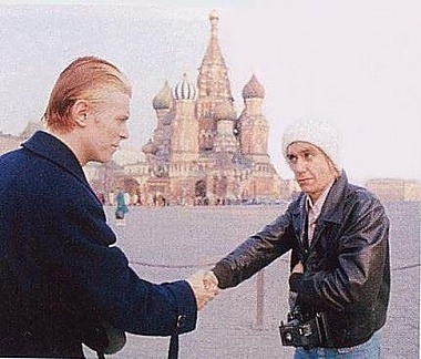 David Bowie und Iggy Pop auf dem Roten Platz