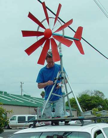 hausgemachte Windturbine