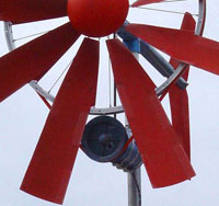 Windgenerator von einem Fahrrad-Rad
