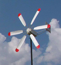 Windturbine mit seinen eigenen Händen