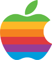 Bunte Apple-Logo
