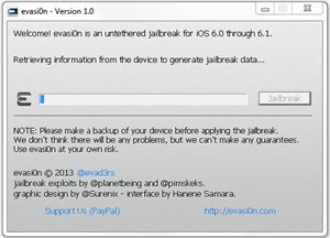 Джейлбрейк evasi0n iOS 6.0 & 6.1.2