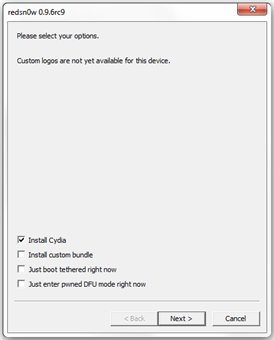 Unbound Jailbreak - Redsn0w für iOS 4.3.1
