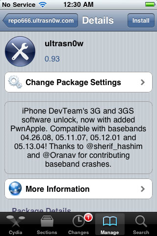 Schalte Modem von 04.26.08 bis 05.13.04 für iPhone 3G, 3GS, 4 mit Ultrasn0w Анлок модема от 04.26.08 до 05.13.04 для iphone 3G,3GS,4 с помощью Ultrasn0w
