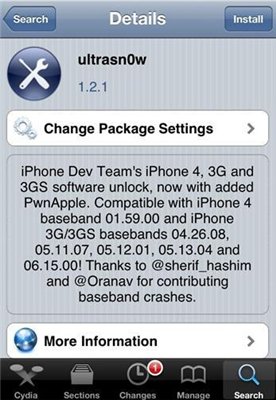 Entsperren 1.2.1 ultrasn0w iOS Fix 4.3.1