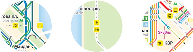 Схема всего муниципального транспорта Киева