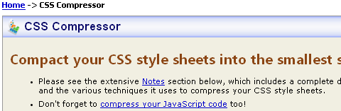 Online-Dienste zu komprimieren und CSS-Code zu optimieren