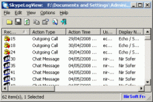 SkypeLogView v1.42 - Skype Log Viewer (.dbb and main.db files)