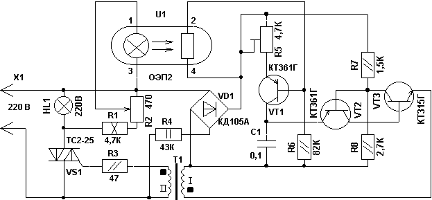 Fahren Optokoppler Stabilisator Netz.