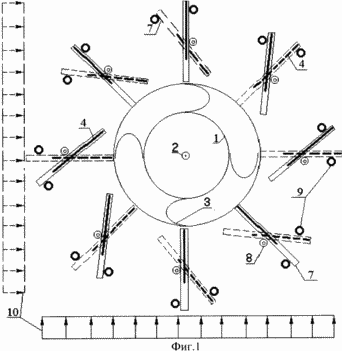 Windturbine mit verstellbaren Bildschirm VETRONAPRAVLYAYUSCHIMI