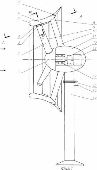 Windturbine mit einem Diffusor mit zwei Injektion (Windmühle)