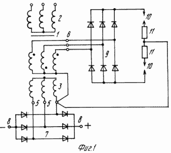 Einrichtung zur Phasenüberspannungsschutz von Halbleiter-Wandler. Russische Föderation Patent RU2091951