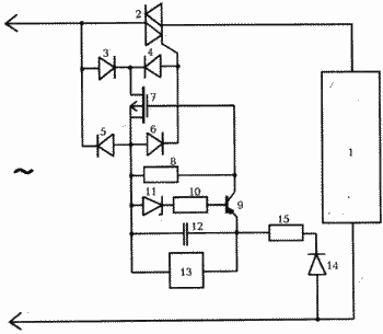 DEVICE für den Verbraucherschutz gegen Überspannung in Wechselstromnetzen. Russische Föderation Patent RU2095906
